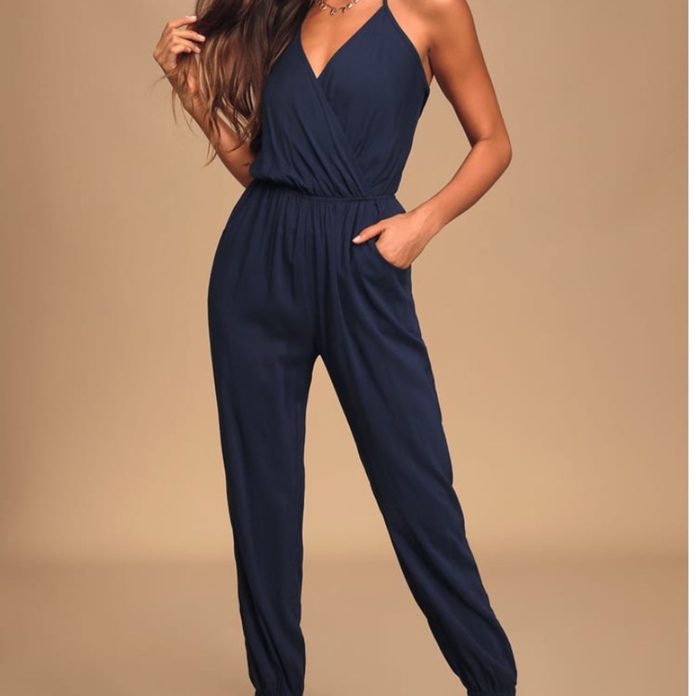 Lulus Learning to Fly halter jumpsuit
